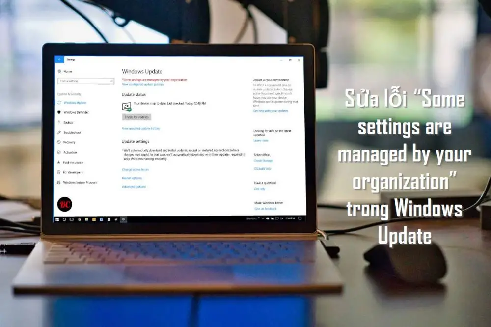 Sửa lỗi “Some settings are managed by your organization” trong Windows Update.